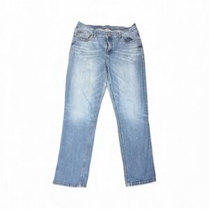 Old Navy women's Size 12 Regular Straight Leg Jeans Light Wash Distressed